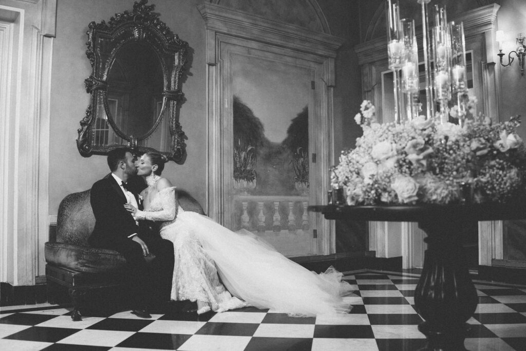 The Mansion at Oyster Bay black and white photo