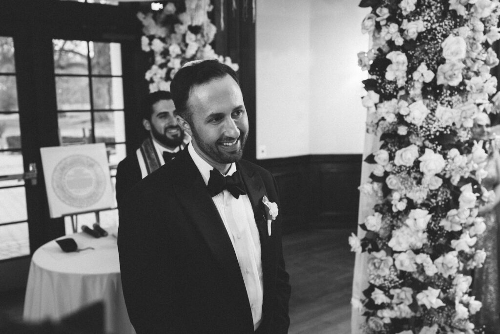 Groom at the altar