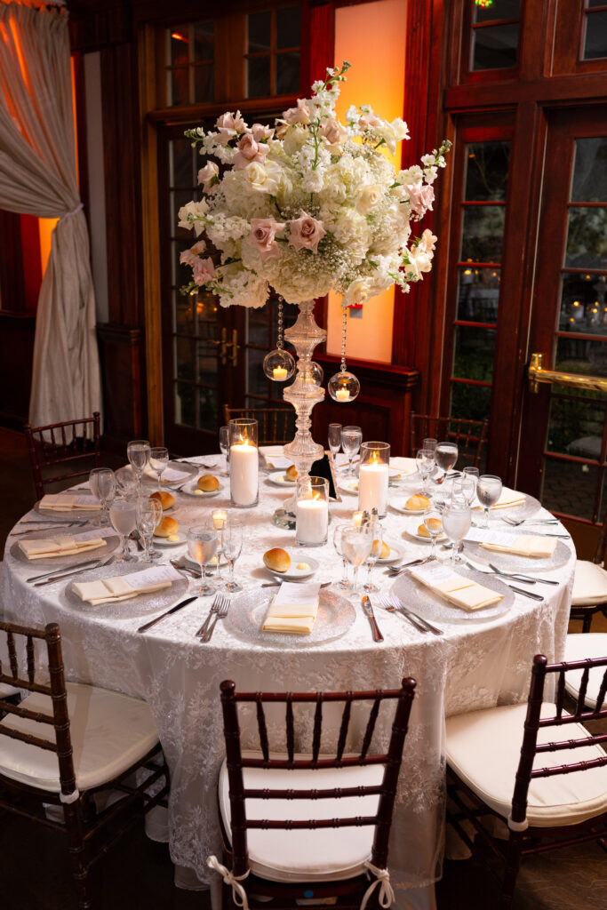 Table setting at The Mansion at Oyster Bay