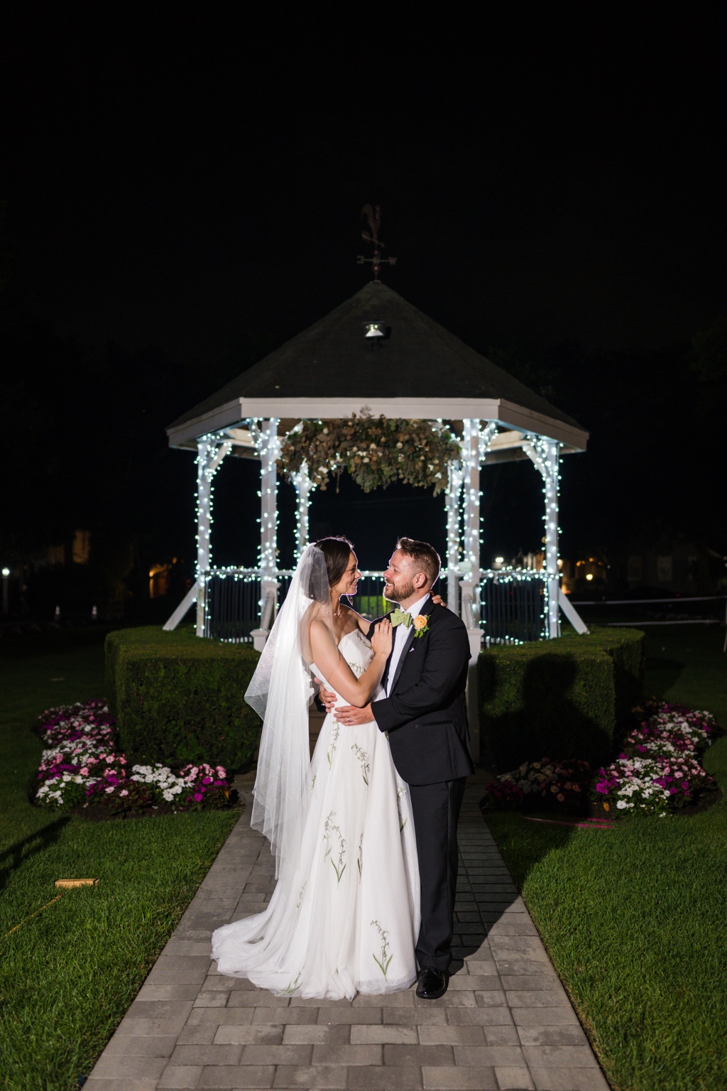 Nighttime gazebo portrait