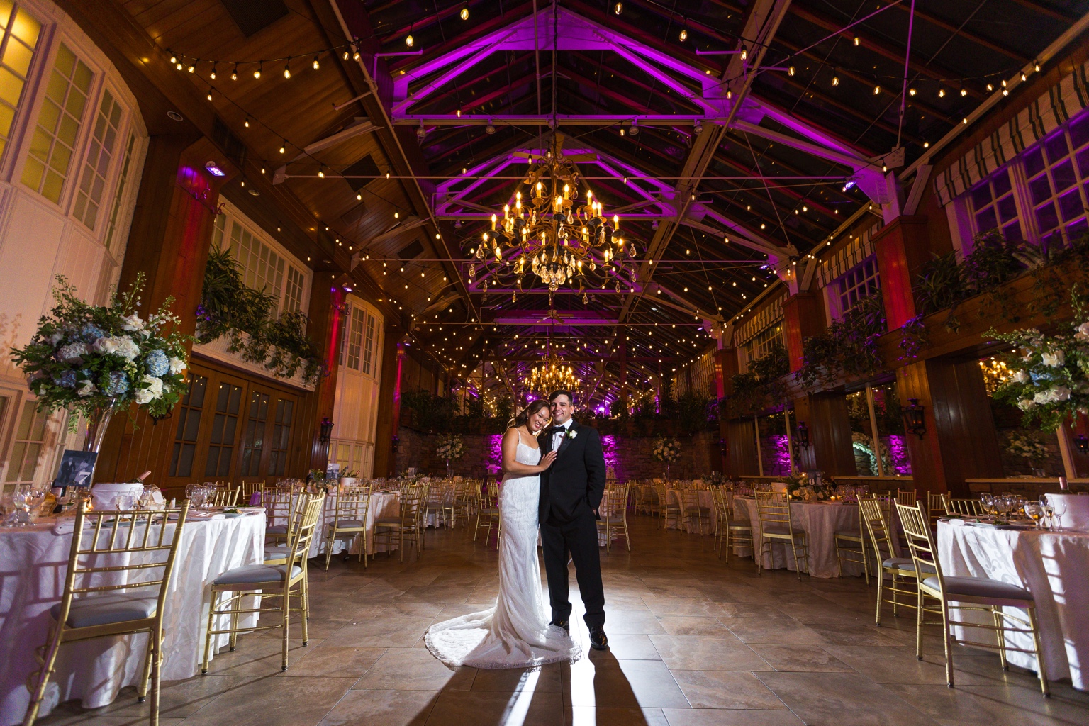 Fox Hollow ballroom wedding portrait