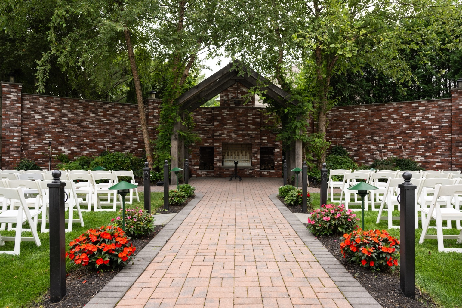 Fox Hollow ceremony aisle and arbor